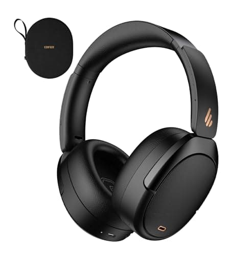 Edifier WH950NB Casque Hybride Active Noise Cancelling Codec -LDAC avec Audio Hi-Res et Custom EQ Via Application après 55H Playtime avec Casque Bluetooth V5.3 Pliable sans Fil – Noir