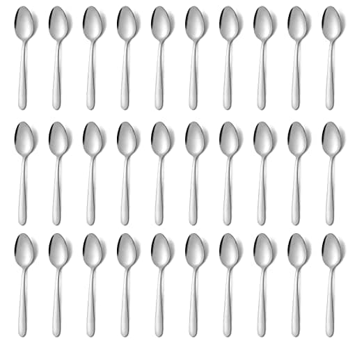 Cuillere a Cafe, Petite Cuillère en Acier Inoxydable Funnydin 36 pièces, 5,9", va au Lave-vaisselle, Cuillere,Cuillère à café, Cuillère à thé pour la cuisine.