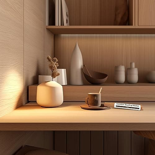 Boxgear Marqueurs de réparation de meubles et bâtons de cire avec aiguiseur pour taches, rayures, planchers en bois, tables, bureaux, érable, chêne, cerise, noyer, gris, blanc, noir, acajou
