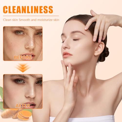 Savon Exfoliant Au Curcuma, Savon à L'acide Kojique, Savon Naturel éclaircissant,Nettoyage en Profondeur Peau Lisse,Natural Savon Curcuma pour Visage et Corps