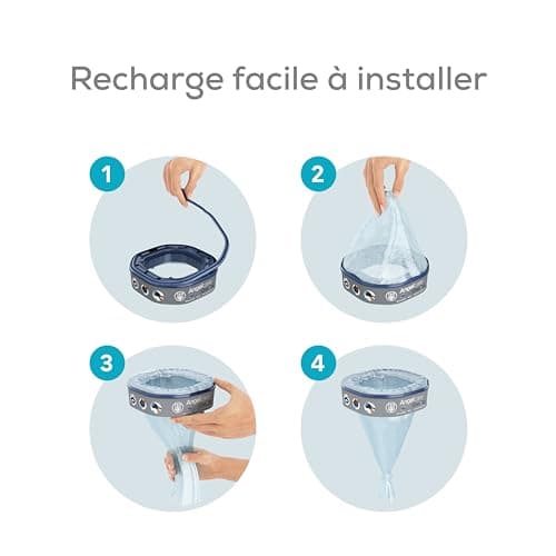 Angelcare - 3 Recharges Poubelle à Couches – Octogonale – Anti Odeur - Dress Up - Fabriqué en France