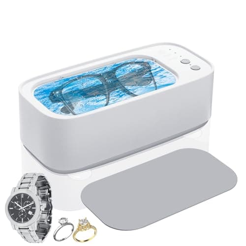 Nettoyeur Ultrasons, 45000hz Ultrasonic Cleaner avec 3 Modes de Nettoyage, 500ml Portable Appareil de Nettoyage pour Bijoux Montres Colliers Dentiers Lunettes