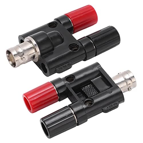Lot de 2 Connecteurs Femelles Bnc à La Borne de Liaison, Connecteur Répartiteur Coaxial RF Femelle Double Banane 4 MM pour Équipement Électronique, Équipement Industriel