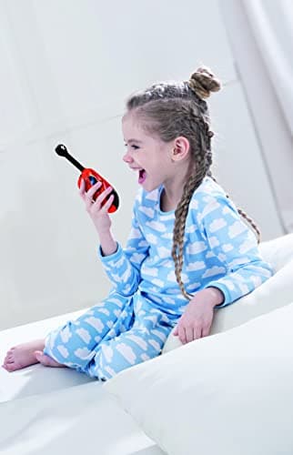 Lexibook, Miraculous Ladybug Chat Noir, Talkies-Walkies numériques portée 2 km pour Enfant, Fonction Morse Lumineux, Clip Ceinture, à Piles, Rouge, TW25MI