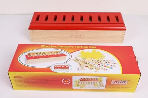 Toys of Wood Oxford Boîte de tri en Bois pour bébé - Jouets éducatifs Montessori - Jeu d'apprentissage pour Les Chiffres Les Formes. Coffret en Bois pour Le tri par catégorie - Jeu d'association.