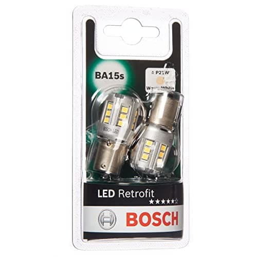 Bosch -P21W LED Retrofit lampes auto - 12 V 1 W BA15s - 2 ampoules