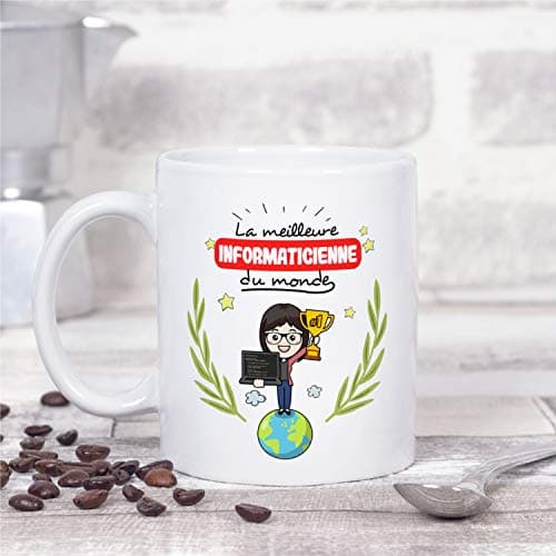 Mugffins Mug/Tasse Informaticienne (Meilleur du Monde) - Idées Drôles Informatique