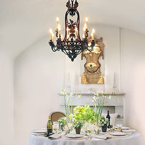 Ampoule LED E14 Dimmable, 4W Ampoule Filament Bougie E14 équivalent Incandescente 40W, Blanc Chaud 2700K, 400LM Ampoules Filament Vintage LED Dimmables, Lot de 6