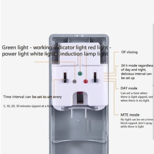 Melchior Distributeur Automatique D'AéRosol LCD Machine de PulvéRisation à Induction de Parfum de PulvéRisateur de Parfum à Distance ChronoméTréE D'HôTel, Argent