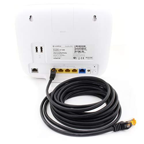 1aTTack.de 2m - Câble réseau Cat.7 noir - 1 pièce Câble LAN Gigabit Ethernet Câble patch 10000 Mbits Câble Cat7 Câble S FTP PIMF blindage LSZH Câble brut Cat.7 Prise Rj45 Cat 6a - 1 x 2 mètres