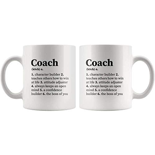 Panvola 'Coach Noun Definition Character Builder ' Pour Coach Team Manager Office Boss Appréciation Nouveauté inspirante Tasse à café en céramique 11 oz
