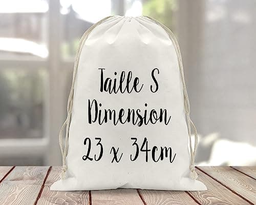 Sac à doudou/pochon/pochette avec lien prénom personnalisé en coton pour enfant 3 tailles disponibles et sac à dos en toile bio motif Arc en ciel rose vieux