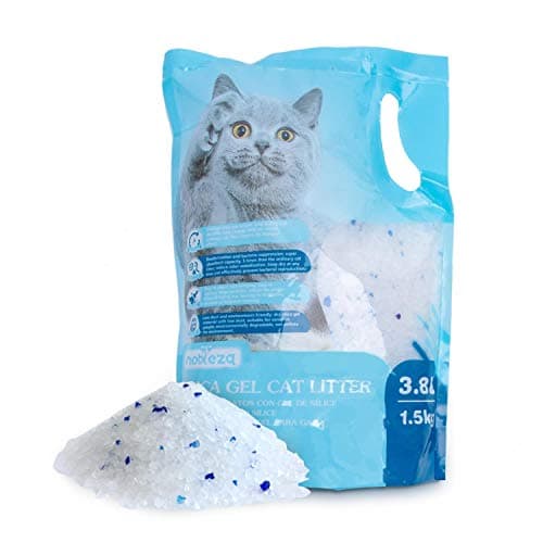 Nobleza Litière pour Chats Silice Gel 30.4L - Litière pour Chat Haut de Gamme avec Contrôle Supérieur des Odeurs et Absorption Efficace des Liquides