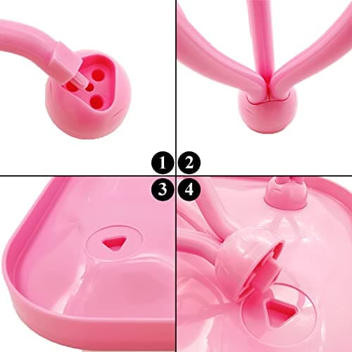 Spldsun Séchoir Bouteille, PP Support Biberon, Support Séchage Bouteille Amovible, pour Tasses, Bouteilles, Couvercles, Cuillères (Rose)