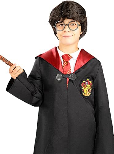 Funidelia | Perruque Harry Potter pour garçon Magiciens, Gryffondor, Poudlard - Accessoire pour Enfant, accessoire pour déguisement - Marron