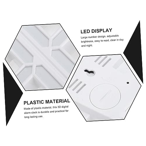 STOBAZA réveil mené Horloge Murale veilleuse réveil veilleuse LED réveil LED horloges murales numériques Digital Clock Alimenté par USB réveil numérique Horloge Murale numérique Blanche