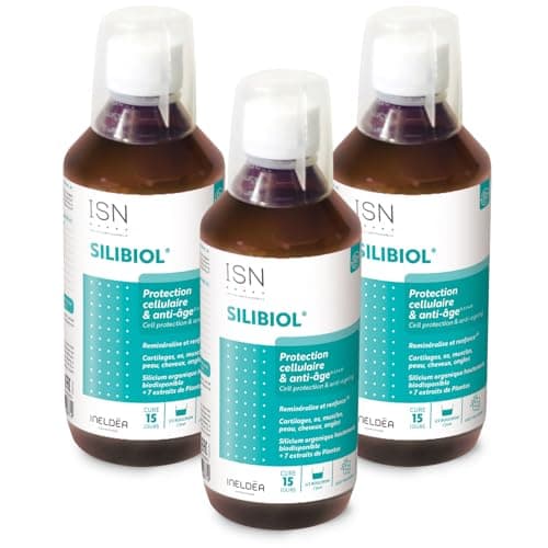 ISN - Ineldea Santé Naturelle Silibiol Buvable - Complément alimentaire à base de Silicium organique et plantes - Protection cellulaire & anti-âge - Flacon 500 ml - Lot de 3