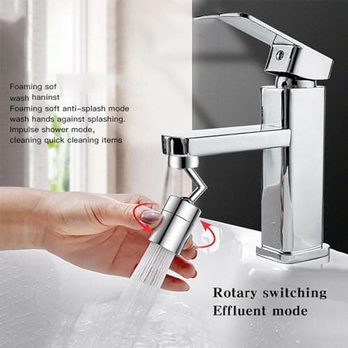 Pivotant Aérateur de Robinet Aérateur de Robinet Mousseur Robinet Cuisine Embout Robinet Salle de Bain Rotating Faucet Aérateur Robinet 2 Modes Adaptés a la Salle de Bain et a la Cuisine