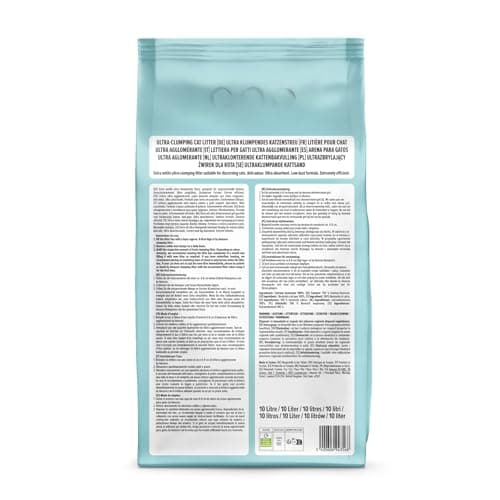 by Amazon Litière agglomérante Ultra Blanche pour Chat, 10 L