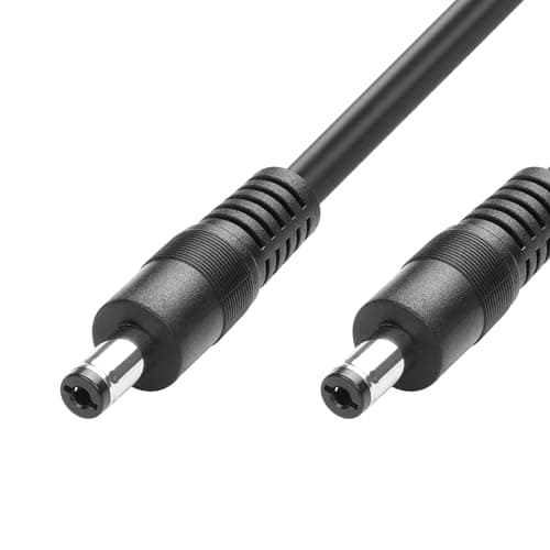 GINTOOYUN Câble DC à DC, 2 groupes 6ft 18awg DC câble d'extension d'alimentation DC 5.5mm X 2.1mm mâle à mâle câble adaptateur d'alimentation pour LED,CCTV,voiture,moniteur,etc-2M (2 mètres)