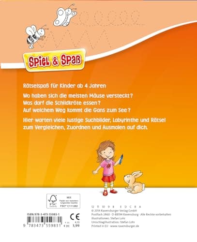 Kindergarten-Rätselspaß für unterwegs