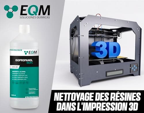 EQM - ECO-301 - Alcool Isopropylique Pur à 99,9% - 1L - Nettoyage de composants électroniques, objectifs et écrans - Nettoyage des résines d'impression 3D