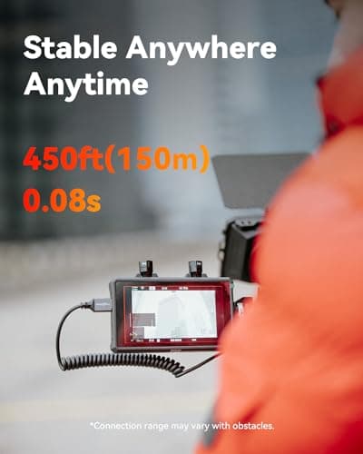 Hollyland Mars M1 Enhanced Caméra Field Monitor Transmetteur Transmission Vidéo sans Fil HDMI/SDI Émetteur Récepteur, 150M 1080p60 APP Surveillance, 5.5" 1000nit RGB Waveform Histogram Focus-3D-LUT
