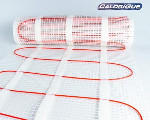 Tapis de câbles chauffants électriques CALORIQUE - 1,0 m2 - Chauffage au sol électrique efficace 200 W/m2- Technologie TWIN - Sources d'énergie renouvelables [A +++]