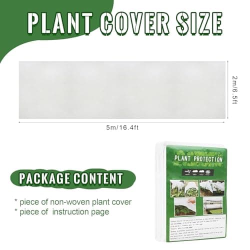 35g/m2 2m x 5m Housse Hivernage Plante Exterieur, Voile Hivernage Plante Exterieur, Non-tissée de Protection Hivernale for Protection Antigel Perméable, Coupe-Vent, Froid, Chaud et Anti-Insectes