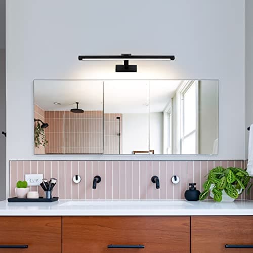 TYhogar Lampe Miroir LED Salle de Bain 60cm 3 réglages de température de couleur Murale Salle de Bain 270° Rotatif Applique Murale 1320LM 12W IP44 Intérieure Lampe pour Tableau 3000K/4500K/6000K