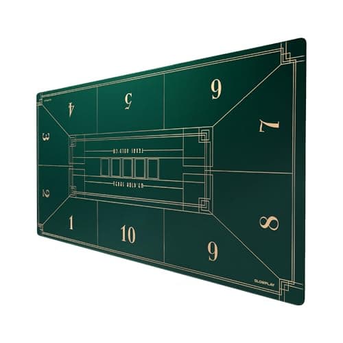 SLOWPLAY Tapis de Poker Nash Texas Hold'em 180x90cm | Table de Poker Portable avec Impression Art Déco, Surface Lisse de qualité supérieure, réduction du Bruit