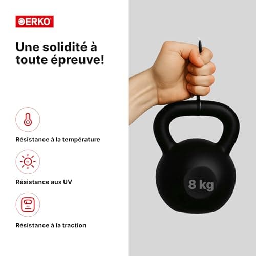 ERKO 100 pièces d'attaches de câble professionnelles 200 x 2,5 mm Poignée d'attache de câble couleur blanc, résistante à la température