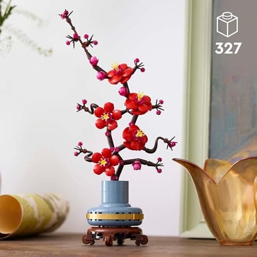 LEGO Botanique Les Fleurs de Prunier - Plante Artificielle à Offrir - Set de Construction, Adulte - Décoration intérieure - Activité relaxante - Idée Cadeau pour la St Valentin, Femme ou Homme 10369