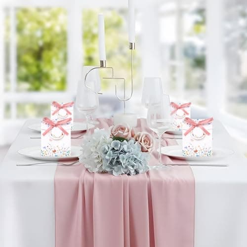 BETESSIN 50Pcs Boîtes Dragées Baptême Contenant Dragées Baptême, Sachet Dragées Mariage Baptême Baby Shower Communion