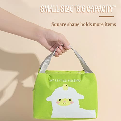 Hillylolly Sac Isotherme Repas Enfant Fille, Sac à Lunch Isolé, Panier Repas Enfant, Mini Sac Isotherme Repas Enfant, Sac Lunch Femme Multipurpose, pour le Transport de Nourriture (Mouton)