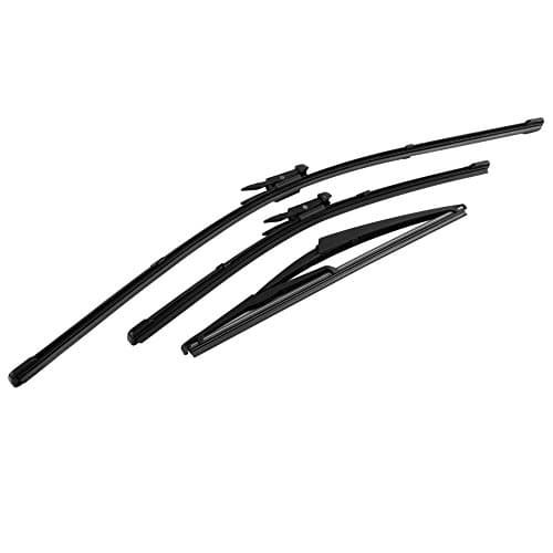 Elerose pour balai d'essuie-glace qashqai 3Pcs Ensemble D'essuie-glaces Avant et Arrière 2 Lames D'essuie-glace Avant et 1 Lame D'essuie-glace Arrière