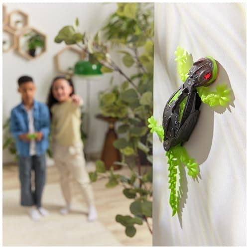 Hex Bots - Gecko RC - Gecko Radiocommandé Qui Rampe Sur Le Sol Et Les Murs - Avec Yeux Lumineux - Pilotage Facile - Câble USB Inclus - Jouet Enfant 4 Ans et +