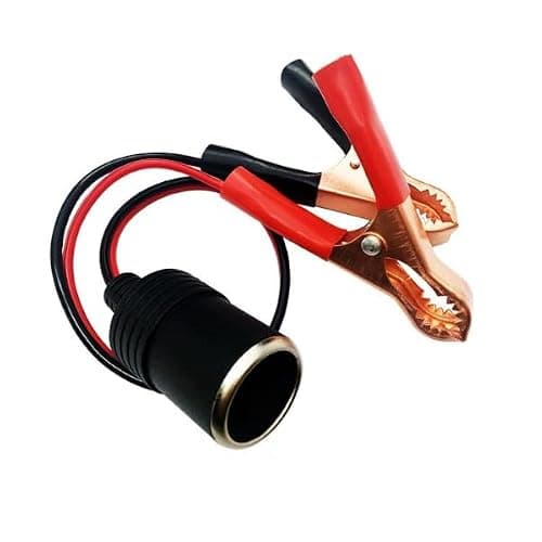 CTRICALVER 12V /24VAdaptateur Allume Cigare, avec env 25cm 16AWG Cigarette Splitter Plug Rallonge et Batterie Pinces Alligator (1pcs)