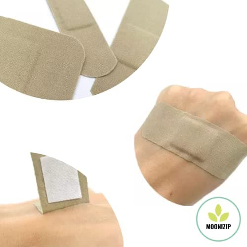 Pansements Hypoallergéniques en Bambou - Enfants ou Adultes - Sans Latex, sans Plastique - Peaux sensibles ou normales - 100% Biodégradables - 100 pièces - 4 tailles