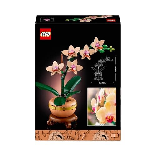 LEGO Botanique L’orchidée Miniature - Fleurs artificielles pour Adulte - Plante d'intérieur avec Pot Style Terracotta - Décoration intérieure - Idée Cadeau pour la St Valentin, Femme ou Homme 10343