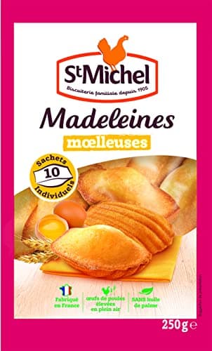 St Michel Madeleines Moelleuses Natures x10 en sachet individuel 250g