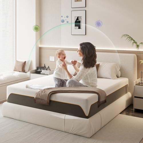 wowttrelax Matelas 140x190, Épaisseur 20 cm, Mousse à Mémoire de Forme Haute Densité, Dureté Moyenne et Rebond Élevé, Tissu Confortable et Respirant, Antibactérien et Anti-poussière, Durable