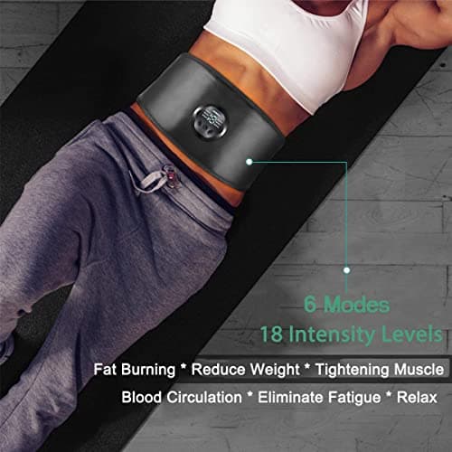sielife Ceinture Electrostimulation Abdominale,Appareil Electrostimulation Musculaire, Abdos Musculation Appareil, Recharge avec USB et ne nécessite Pas de Tapis de Gel