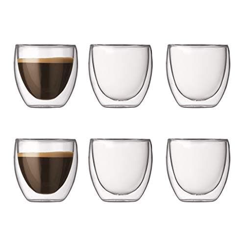 Bodum - 4557-10-12 - Pavina - Coffret de 6 Verres Double Paroi - 0.08 l, Transparent, 6 Unité