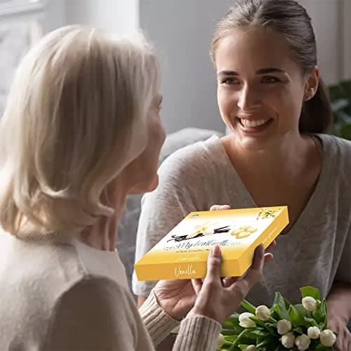 Senteur Vanille Fondant Parfumé pour Bruleur Fondant, 16 x 5g Tartelette en Forme de Coeur, en Cire de Soja Vegan, Parfait comme Parfum Maison, Cadeau Femme, Cadeau Cremaillere