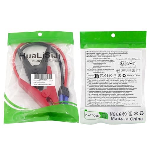 HuaLiSiJi EC5 Cable pour Jump EC5 Câble de Demarrage Voiture, Pince Crocodile Voiture Batterie, pour 12V Booster de Démarreur de Saut de Voiture Portable (40cm)