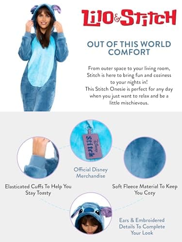 Disney Onesie Femme Lilo & Stitch Bleu Large