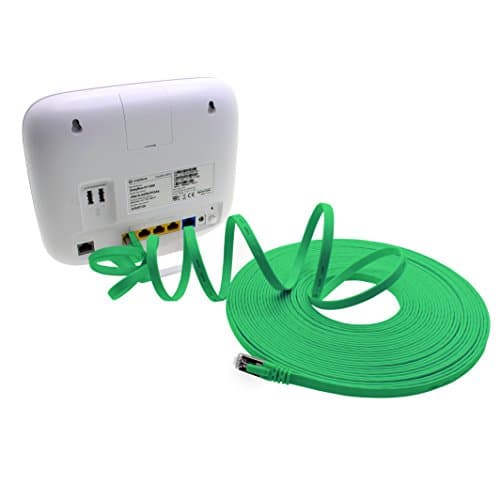 1aTTack.de 1m - vert - 1 pièce Câble ruban LAN Ethernet Gigabit CAT.7 (RJ45) câble réseau câble brut (10Gbit/s) câble d'installation plat mince compatible avec Cat.5 - Cat.5e - Cat.6
