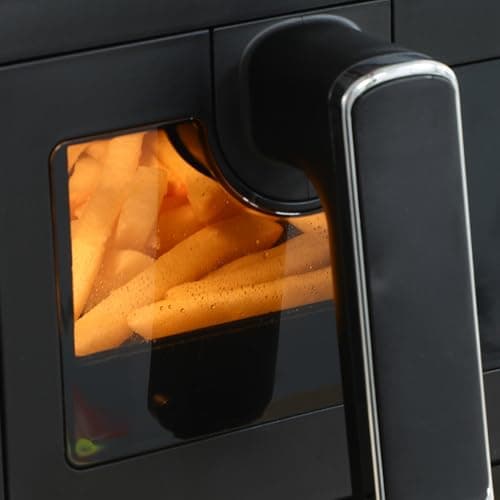 HOMCOM Friteuse à air sans huile air fryer double compartiment 8 L - 2500 W - 8 programmes, écran LED, température réglable, minuterie - noir