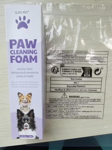 GJYC PET Mousse Nettoyante sans Rinçage pour Pattes - Nettoyant sans Eau avec Brosse en Silicone Améliorée pour Chiens et Chats